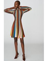 Maeve - Mock-Neck Knit Mini Dress - Lyst