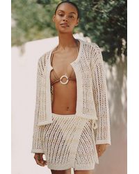 Celandine - Open Knit Cardigan - Lyst