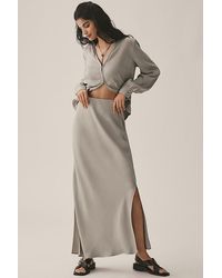 By Anthropologie - The Tilda Maxi Slip Skirt: Side Slit Edition - Lyst