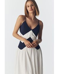 sachin and babi light blue dress drop waist dress strapless