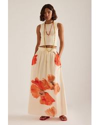 Never Fully Dressed - Blurred Floral Maxi Skirt - Lyst