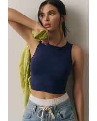 By Anthropologie - The Reegan Seamless Ribbed Cropped Tank Top - Lyst