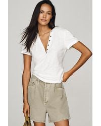 Pilcro - Cotton Henley Top - Lyst