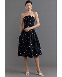 Maeve - Strapless A-Line Midi Dress - Lyst