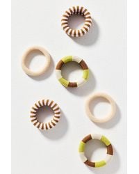 By Anthropologie - Striped Hair Ties, Set Of 6 - Lyst