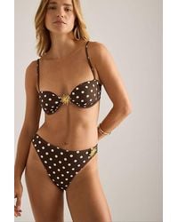 4th & Reckless - Harri Polka Dot High-Leg Bikini Bottoms - Lyst