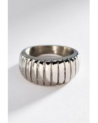 By Anthropologie - Water-Resistant Chunky Ribbed Ring - Lyst