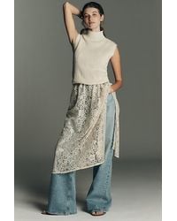 By Anthropologie - Twofer Lace Sweater Dress - Lyst