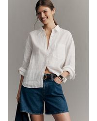 Maeve - The Shrunken Bennet Linen Buttondown Shirt By - Lyst