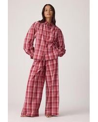 TBCo - 100% Cotton Check Long Pyjama Set - Lyst