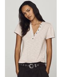 Pilcro - Cotton Henley Top - Lyst