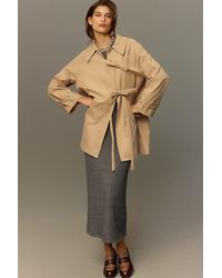 Maeve - Bow Toggle Trench Coat - Lyst