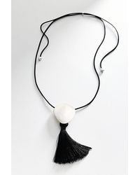 By Anthropologie - Metal Tassel Pendant Necklace - Lyst