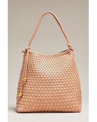By Anthropologie - Woven Knotted-Strap Bucket Bag - Lyst