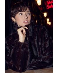 By Anthropologie - Faux-Fur Panelled Bomber Jacket - Lyst