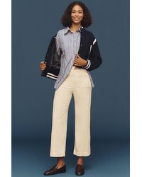 Maeve - The Colette Cropped Wide-Leg Trousers By Corduroy Edition - Lyst