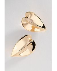Anthropologie - Curved Heart Statement Stud Earrings - Lyst