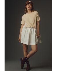 Pilcro - Mockable Short-sleeve Sweatshirt Mini Dress - Lyst