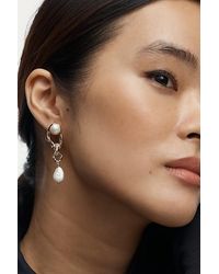 By Anthropologie - Pearl Duet Drop Earrings - Lyst