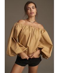 Mare Mare - X Anthropologie Off-the-shoulder Puff-sleeve Top - Lyst