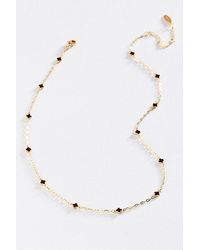 By Anthropologie - Tiny Clover Chain Necklace - Lyst