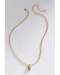 By Anthropologie - Bezel Crystal Pendant Necklace - Lyst