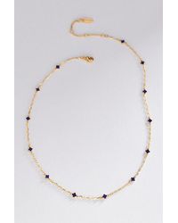 By Anthropologie - Tiny Clover Chain Necklace - Lyst
