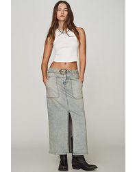 Pilcro - Slouchy Denim Column Skirt - Lyst