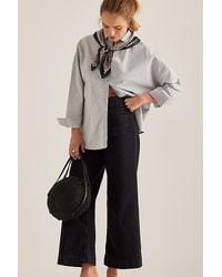 Maeve - The Colette Denim Cropped Wide-Leg Jeans By - Lyst