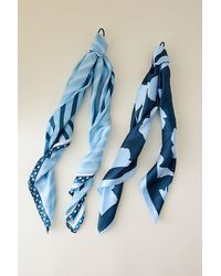 By Anthropologie - Two-Tone Printed Headscarf - Lyst