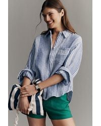 Maeve - The Shrunken Linen Bennet Buttondown Shirt By - Lyst