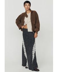 By Anthropologie - The Tilda Lace-Trim Maxi Slip Skirt - Lyst