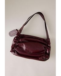 By Anthropologie - Ruched Leather Shoulder Bag - Lyst