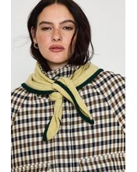 By Anthropologie - Small Tipped Knit Triangle Scarf - Lyst