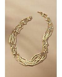 Anthropologie - Layered Wire Pearl Necklace - Lyst