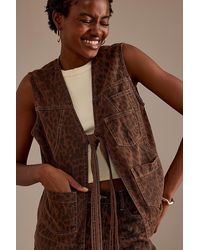 Damson Madder - Dilly Tie-Front Gilet - Lyst