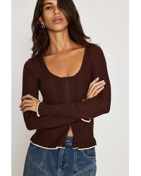 By Anthropologie - Emily Slim Ribbed Cardigan - Lyst