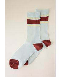 By Anthropologie - Sheer Stripe Socks - Lyst