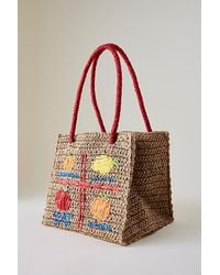 Damson Madder - Fruity Raffia Tote Bag - Lyst