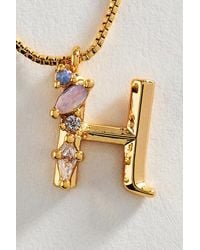 By Anthropologie - Crystal Initial Necklace - Lyst