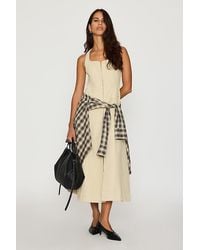 Pilcro - Denim Zip-Front Midi Dress - Lyst
