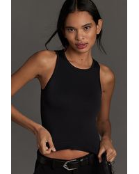 By Anthropologie - The Reegan Seamless Ribbed Cropped Tank Top - Lyst