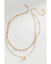 By Anthropologie - Delicate Layered Crystal Necklace - Lyst