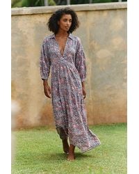 Celandine - The Carolita Printed Tiered Shirt Dress By - Lyst