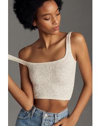 By Anthropologie - Hannah Seamless Textured Crop Tank Top - Lyst