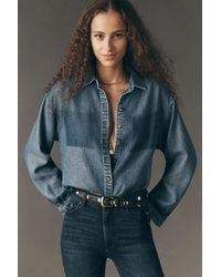 Cloth & Stone - Shadow Pocket Denim Buttondown Shirt - Lyst