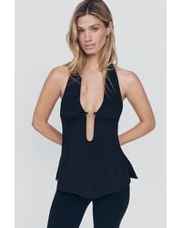 Maeve - Brass Plunge Halter Tank Top - Lyst