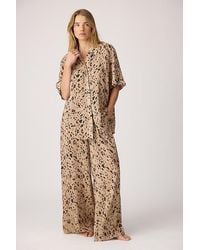 It's 9pm - Antibes Leopard Shirt & Wide-Leg Trousers Set - Lyst