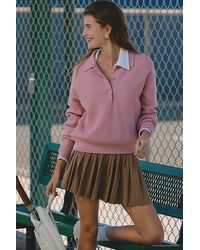 Varley - Marlie Ribbed Knit Polo Shirt - Lyst