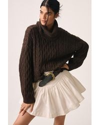 Pilcro - Oversized Roll-Neck Cable Jumper - Lyst